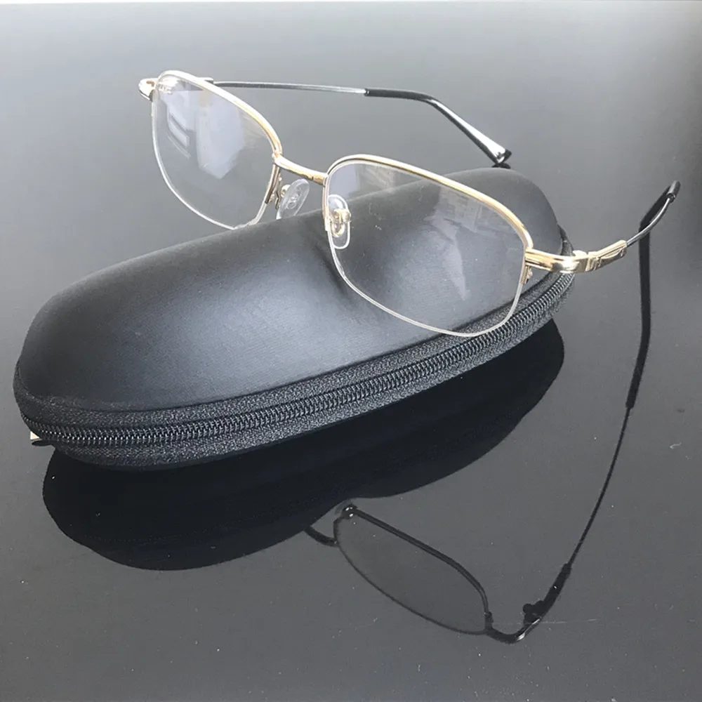 Memory Titanium Reading Glasses Half Rimless unisex Retro Fashion +50