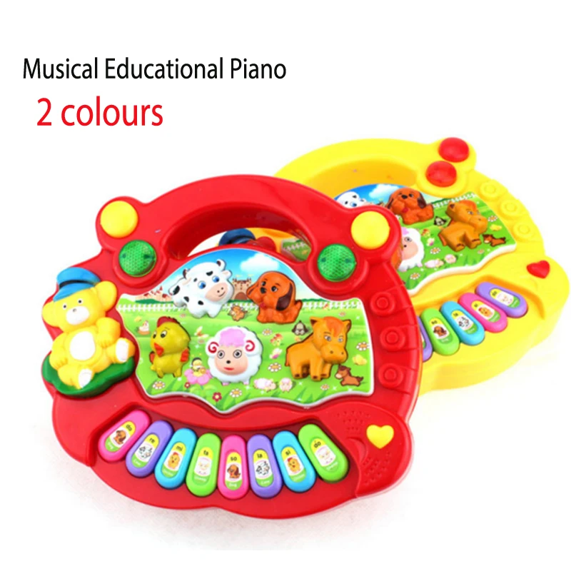 

New 1Pcs Toy Musical Instrument Baby Kids Musical Educational Piano Animal Farm Developmental Music Toys for Children Gift