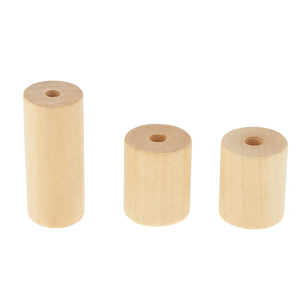 20 Pieces  Montessori Teaching Aids Material Wooden Beads Cylinder Unfinished Tube Bead DIY Crafts Toy 