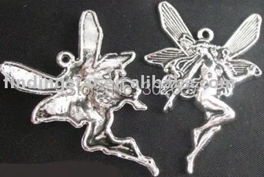 

FREE SHIPPING 100pcs Tibetan silver Large Fairy Pendants 43x30mm A1802