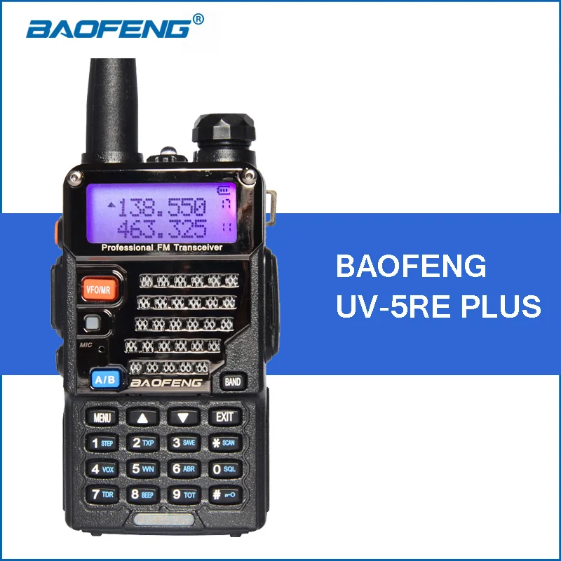 bilder für Baofeng uv-5re plus walkie talkie 5 watt uhf vhf tragbaren walkie talkie handheld fm-zwei-wege-funkamateure communicator transceiver bilder für Baofeng uv-5re plus walkie talkie 5 watt uhf vhf tragbaren walkie talkie handheld fm-zwei-wege-funkamateure communicator transceiver