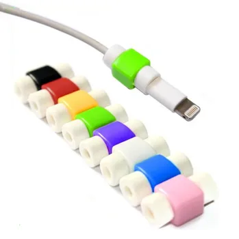 

500pcs/lot Solid Color USB Data Cable Earphone Protector Colorful Earphones Cover For Apple iPhone Samsung HTC Free shipping