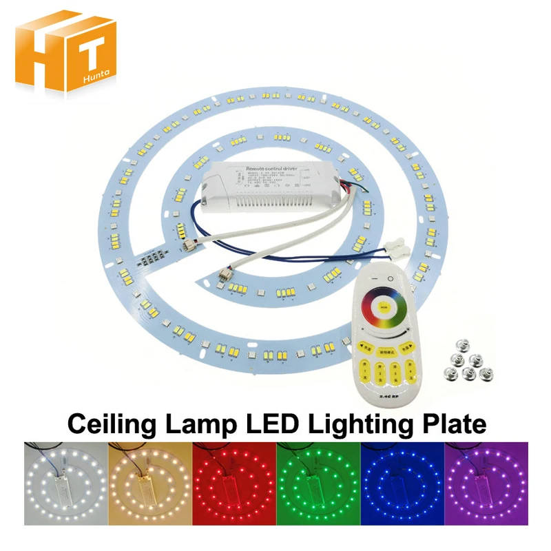 

LED Ceiling Lamp Lighting Plate with 2.4G Remote Control Driver RGB + Warm White + White set