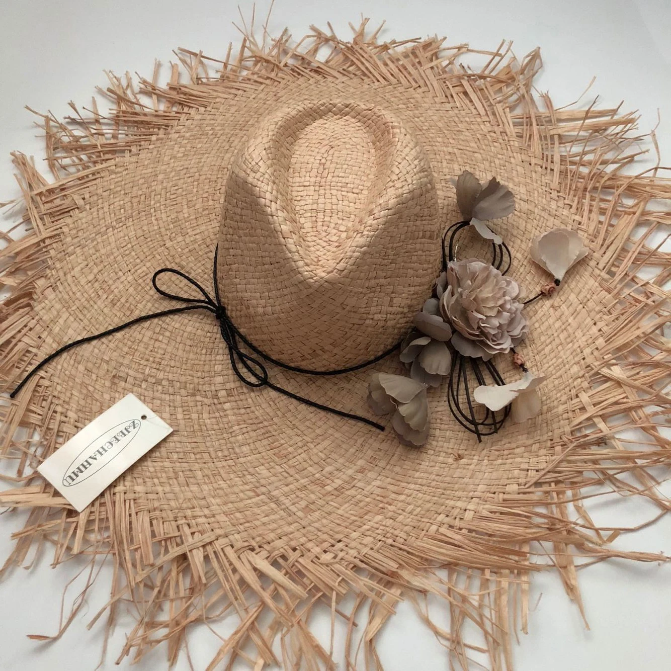 

ZJBECHAHMU Fashion Vintage Floral Sun Hats For Women summer cap beach visor outdoor holiday beach sun protection hat Collapsible