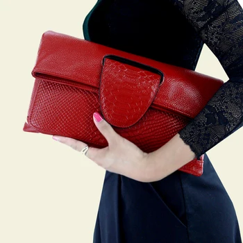 

Alligator Texture Clutch Purse Fold Cover Genuine Leather Cowhide Leather Fashion Envelope Purse Women Shoulder Messenger Bags