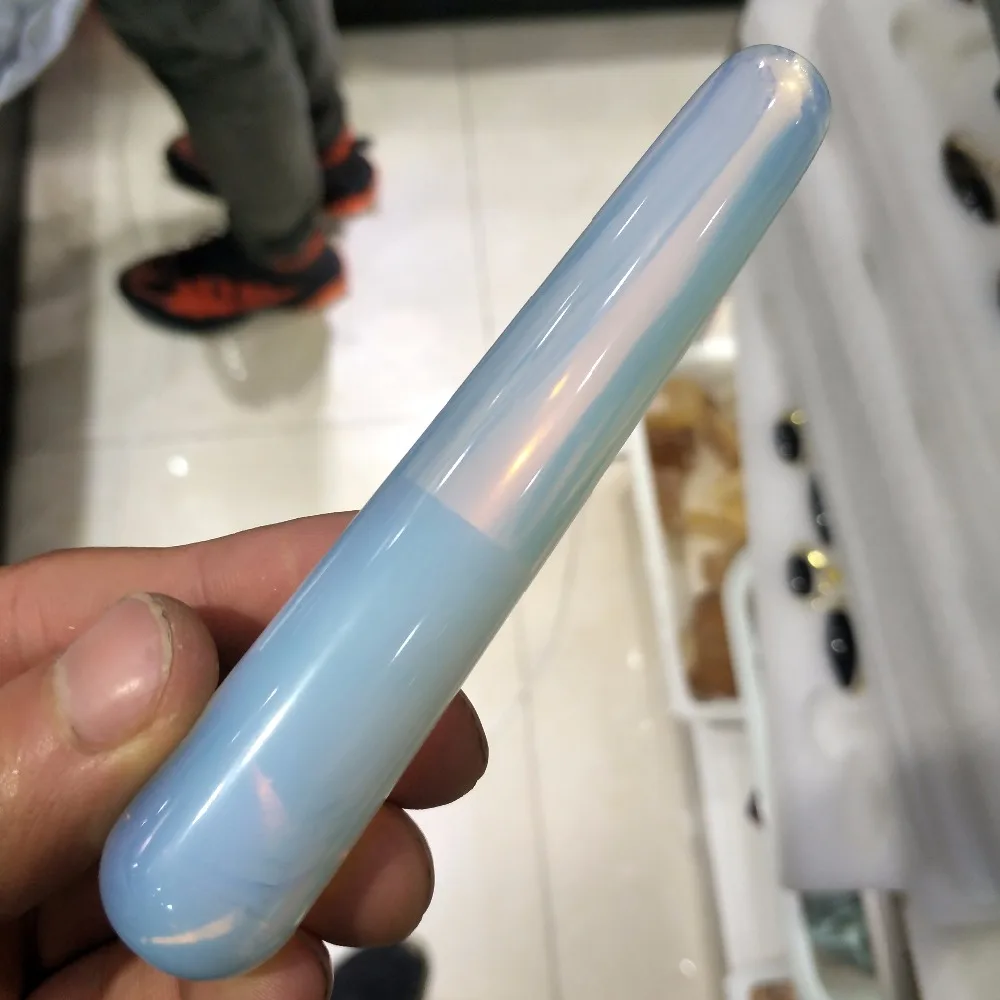 

Natural opal Stone Face Massager Roller Stick Magic Yoni Wand Slim Facial Guasha Stone Carved Tool Massage & Relaxation