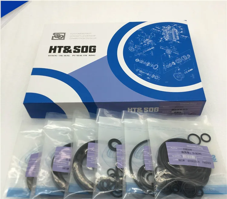 Excavator Accessories Hitachi ZAX200 Electric Spray hydraulic pump main piston pump oil seal Repair kit digger parts o ring