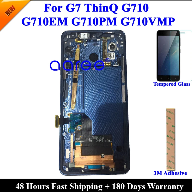 Протестированный ЖК дисплей для LG G7 ThinQ G710 G710EM сенсорный экран дигитайзер в