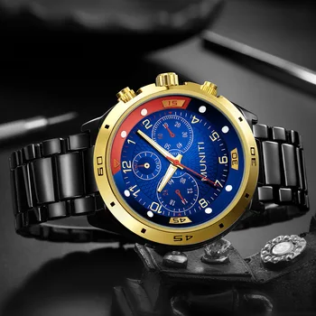 

Luxury Fashion Business Quartz Watch Men Sport Full Steel Waterproof clock Top Brand Military Army Watch Relogio zegarki meskie