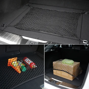 

Car Mesh Cargo Net Holder Trunk Auto Elastic Storage 4 Hook For Volkswagen Golf Tiguan KIA RIO K2 Hyundai Solaris Accent