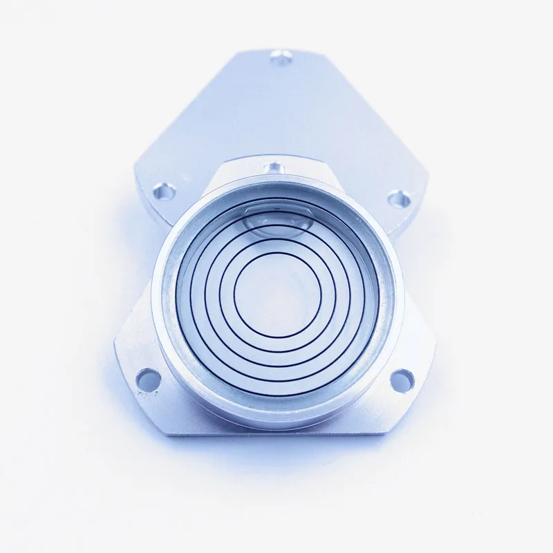 

Hot sale!! High Quality Triangular metal water level meter Universal level Round Metal vial bubble spirit level Size 48*35*13mm