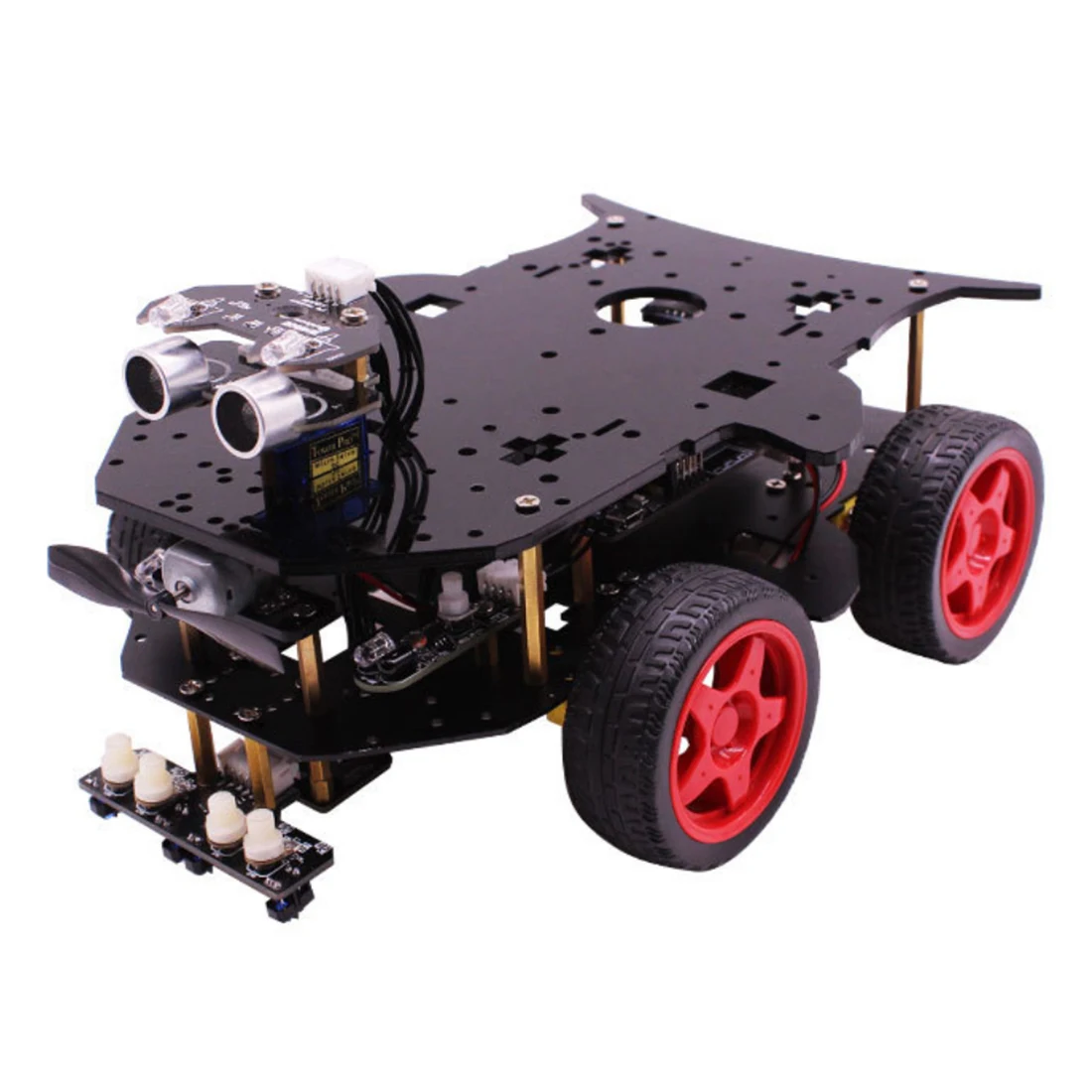Робот автомобиль 4WD программирования шток образование внедорожных свет отслеживания Робот Игрушки с учебник для Arduino с для R3 плата
