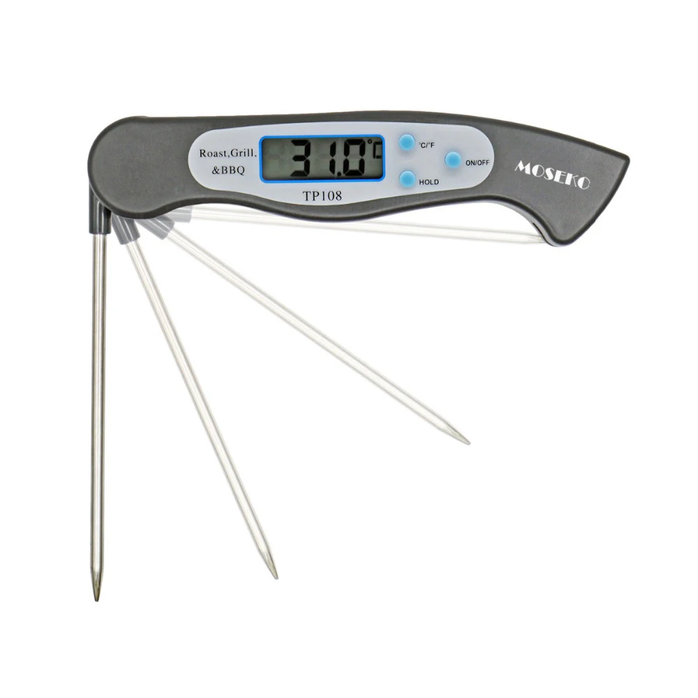 MOSEKO Foldable Digital Oven Thermometer BBQ Folding Meat Food Probe