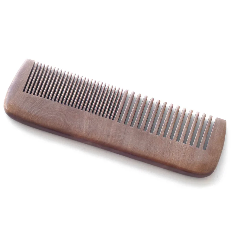 

1PC Natural Mahogany Comb 14cm anti-static Sparse Tooth dual-use Hair Comb G0416