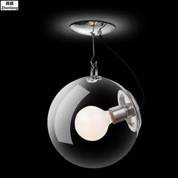

220V Modern Led Light Glass Soap Bubble Circular Ceiling Lamp Hang Dining Lamp Living Room Coffee Bar Droplight Pendant Lights