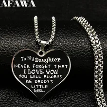 Модное ожерелье для папы и дочки из нержавеющей стали, женское черное сердечко серебряного цвета, колье, ожерелье, ювелирное изделие, collana donna N18541
