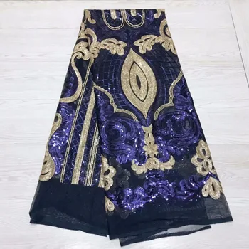 

Latest Black French Nigerian Laces Fabric High Quality Tulle African Laces Fabric Wedding African French Tulle Lace YYZ0235