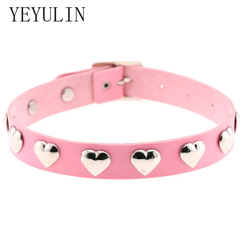 Ожерелье чокер из искусственной кожи с заклепками в стиле панк|choker necklace|gothic