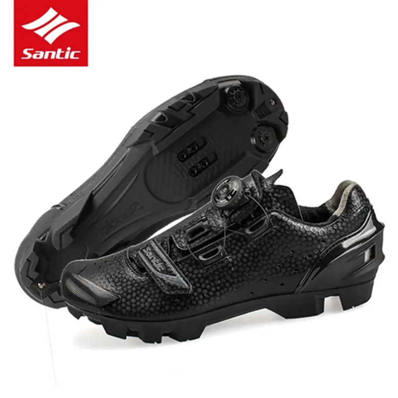 Santic MTB ciclismos Zapatos de los hombres transpirable bicicleta de montaña Zapatillas de deporte montar zapatos de auto-bloqueo bicicleta Deporte Zapatos Zapatillas de Ciclismo