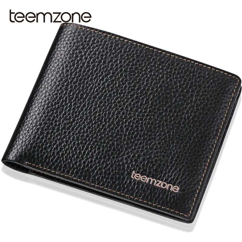 

Teemzone Minimalist Slim for Men Women Slimline Wallets Ultra Thin Mini Male Female Coin Purse Compact Money Leather Short Q435