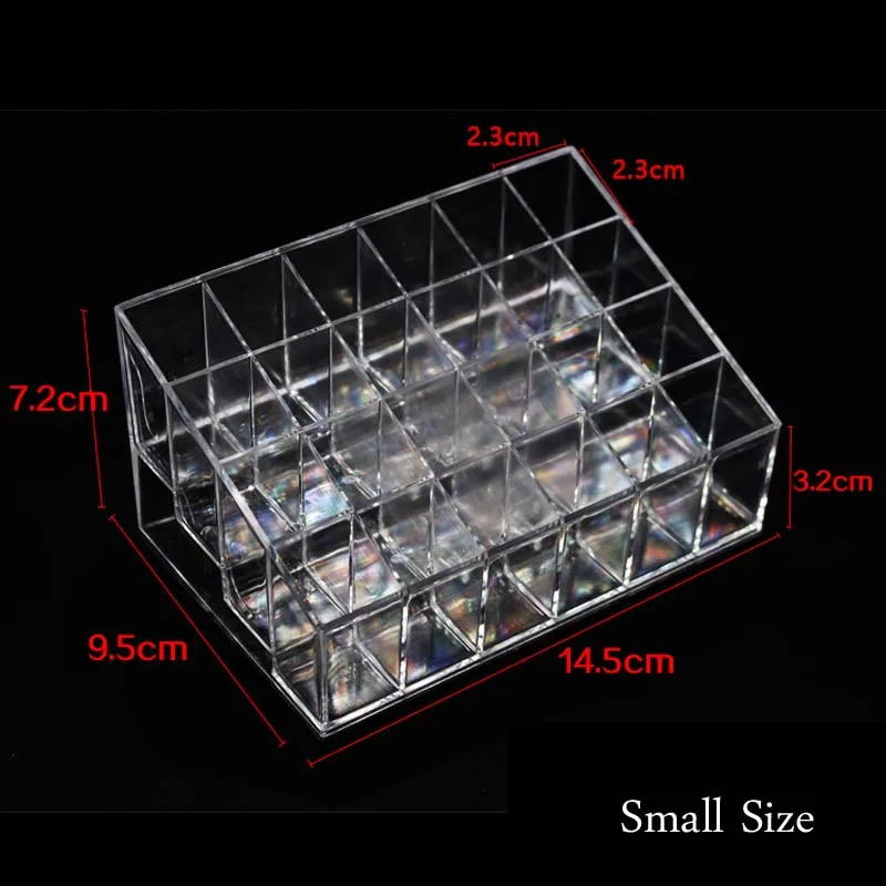 24 Губная Помада Держатель Дисплей подставка прозрачный акриловый косметический Органайзер Ящик для хранения косметики для макияжа Чехол хранения различных вещей органайзер для косметики