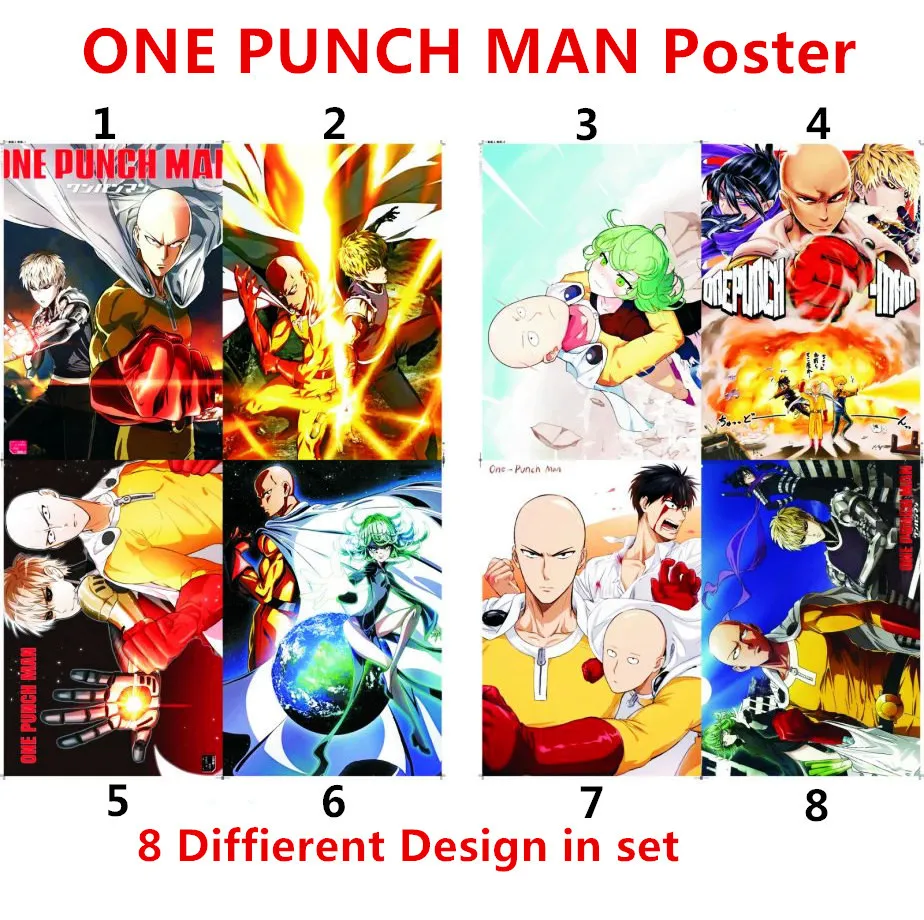 

ONE PUNCH MAN Poster Stiker PUNCH-MAN Posters size 42x29 cm High quality printing Embossed