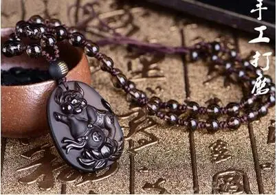 

Is the sheep in 2017 lucky mascot fortune lotus pig ice obsidian pendant