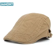 JAMONT новые весенне-летние хлопковые береты для мужчин, повседневные Остроконечные шапки с буквенным принтом, береты с вышивкой, шапки