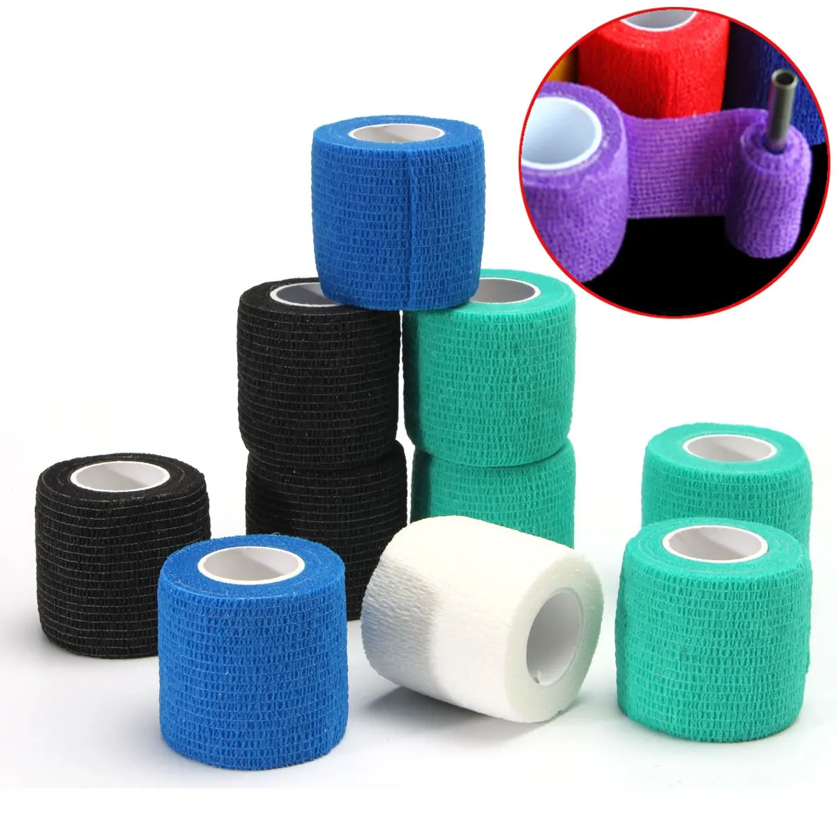 10Pcs Premium Tattoo Self-adhesive Elastic Bandage 4.5M*5CM Tattoo Grip Cover