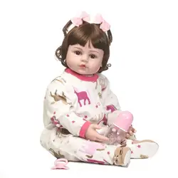 NPK 24 дюймов Reborn Baby Doll игрушки силиконовые виниловые Bebe Boneca детский день рождения Рождественские подарки образования куклы Лошадь узор