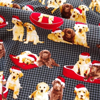 

Cotton Woven Fabric - Lovely dogs