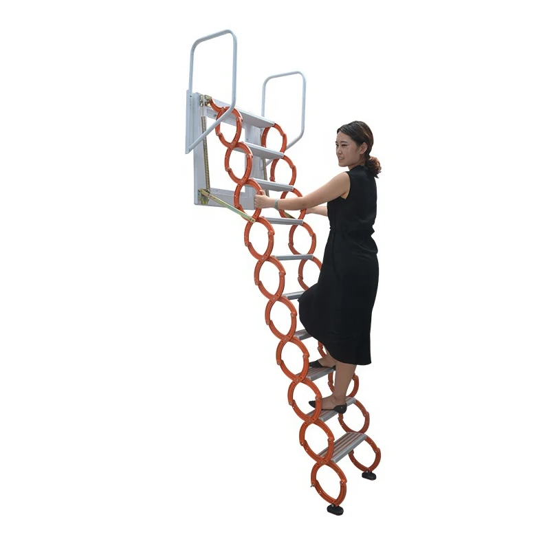  Foldable Loft External Staircase High Quality Fold Up Stairs to Attic Titanium Magnesium Wall Acces