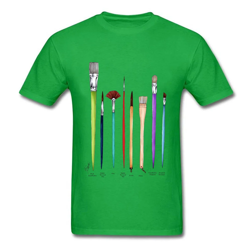 Brushes comfortable Summer Pure Cotton Round Collar Young Tops Shirt Summer Tops Shirts New Arrival Short Sleeve T Shirt Brushes green