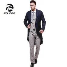 FOLOBE Custom Made 3 Pieces Handsome Men Slim Fits Suits Tuxedos Grooms Suit Men s Wedding
