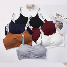 Бюстгальтер для йоги, женский спортивный топ, один размер, буквы, хлопок, спортивный бюстгальтер для бега трусцой, бега, фитнеса, спортивный бюстгальтер, спортивный жилет, женский бюстгальтер для спортзала, топы