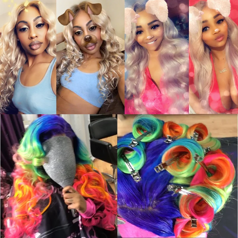Platinum 613 Blonde Hair Wave Bundles with 13x4 Ear to Ear Lace Frontal Closure Brazilian Carina Remy Human Hair Extension Blond Platinum 613 Blonde Hair Wave Bundles with 13x4 Ear to Ear Lace Frontal Closure Brazilian Carina Remy Human Hair Extension Blond