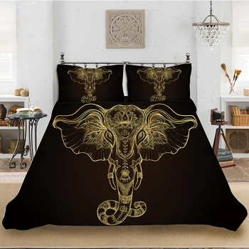 

3D Print Elephant Concise Comfortable Bedding set Bedclothes Include Duvet Cover Pillowcase Print Home Textile Bed Linens
