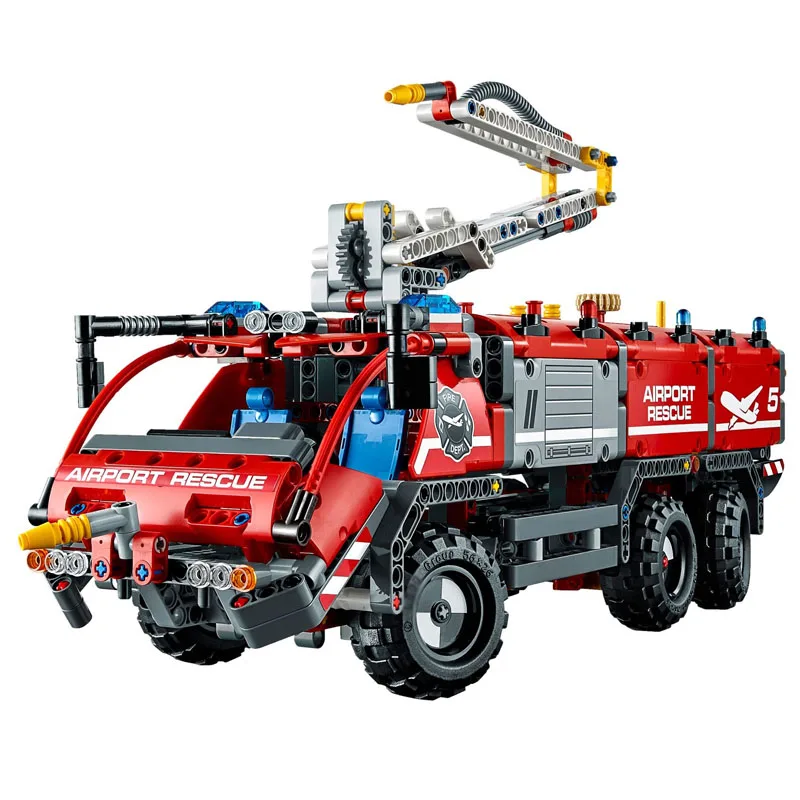 

Technic Airport Rescue Vehicle 20055 1180pcs Mechanical Fire Engine Car Model Building Blocks Toys For Boy Compatible LeGOED