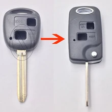 Замена Складной Флип Удаленный Ключ Shell Keykess Дело Брелок 2 Кнопка Для Toyota Corolla Celica Рав 4 Yaris Avensis