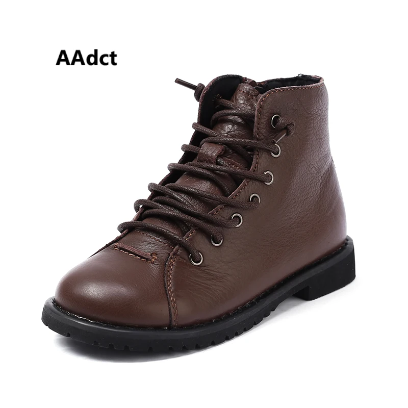 

AAdct Autumn Casual martin baby girls boots Soft Genuine leather kids boots 2018 fashion short children boots for girls
