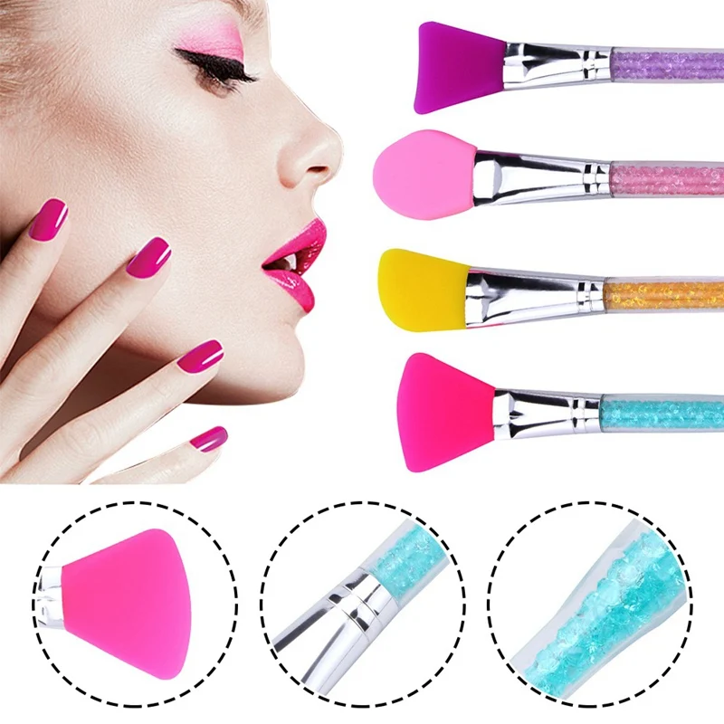 

Silicone Rhinestone Mask Brush Facial Eyes Sleep Mud DIY Cream Mixing Skin Care Beauty Foundation Concealer Tool Maquiagem