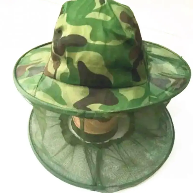 

Outdoor Camouflage Anti Mosquito Fishing Hat With Net Mesh Head Cover Fisherman Hat Beekeeping Camping Mask Face Protect Caps