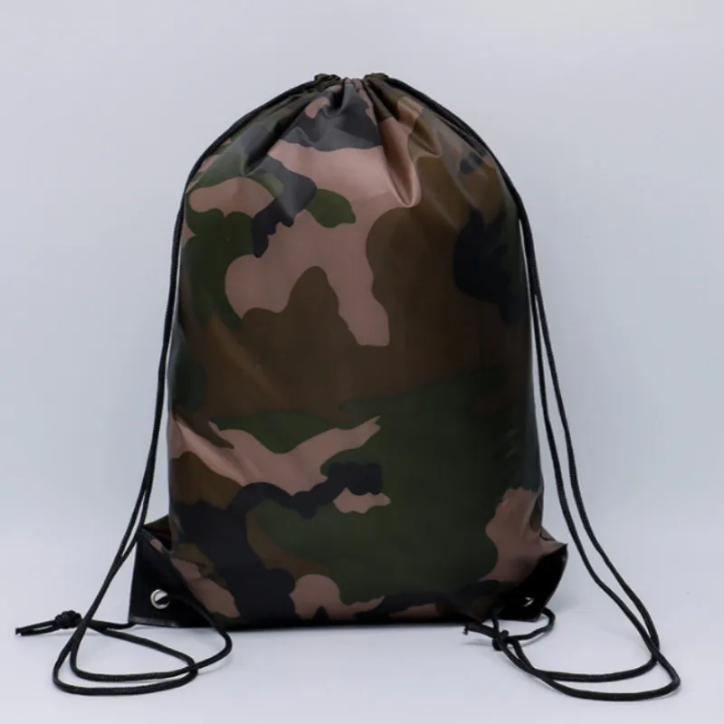 Camouflage Oxford Drawstring Bag 3D Printing Women Men Unisex Travel