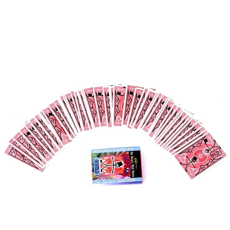 1 шт. Волшебные Мультяшные Cardtoon Волшебные трюки колоды упаковка игральные карты Toon анимация предсказание Смешные реквизит для фокусов игрушки для трюков