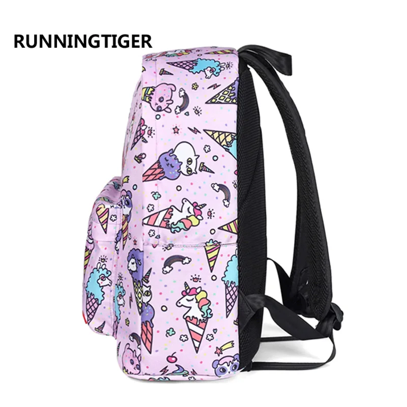 Женский рюкзак RUNNINGTIGER оригинальный школьный с единорогом для девочек подростков