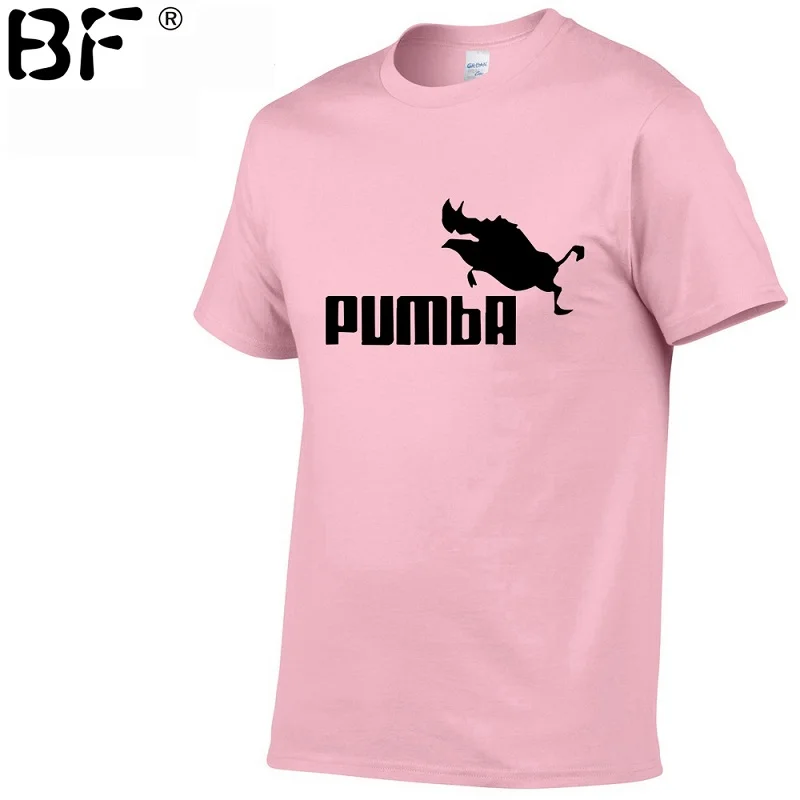 

2016 funny tee cute t shirts homme Pumba men casual short sleeves cotton tops cool tshirt summer jersey costume t-shirt #062