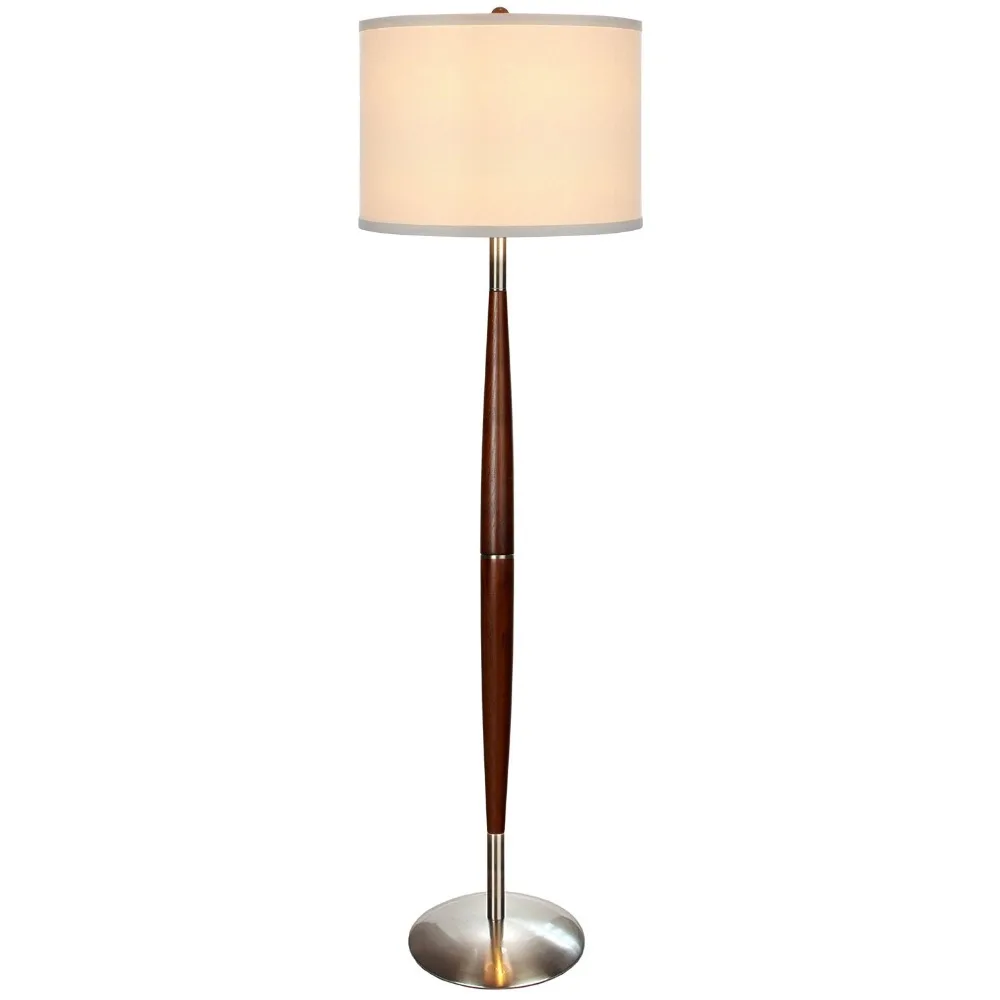 

Modern LED Pole Floor Lamp Living Room Light Fits Beside The Sofa Tall Standing Drum Shade Lighting For Offices Bedroom reading