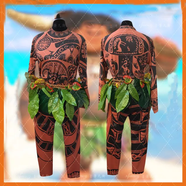 adult man halloween cosplay maui tattoo cosplay sweatshirt top or or pants