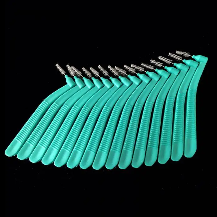 Escovas de Dentes l em Forma de Escova Interdental Ortodôntica Dental Macio Cuidado Oral Hjl2021 15 Pçs 10 Escova interdental