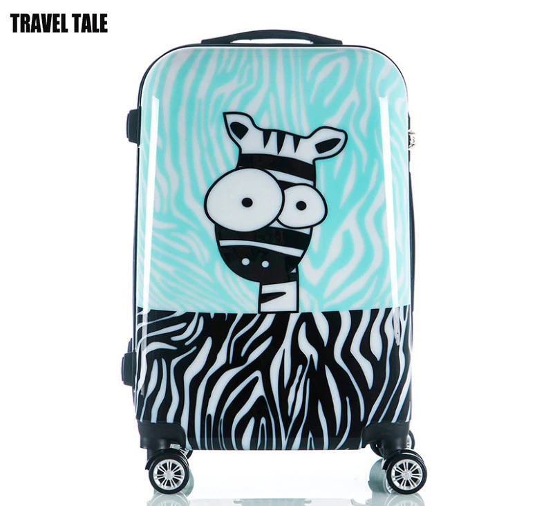 TRAVEL TALE 20"24"inch fashion Zebra printing suitcase cute rolling